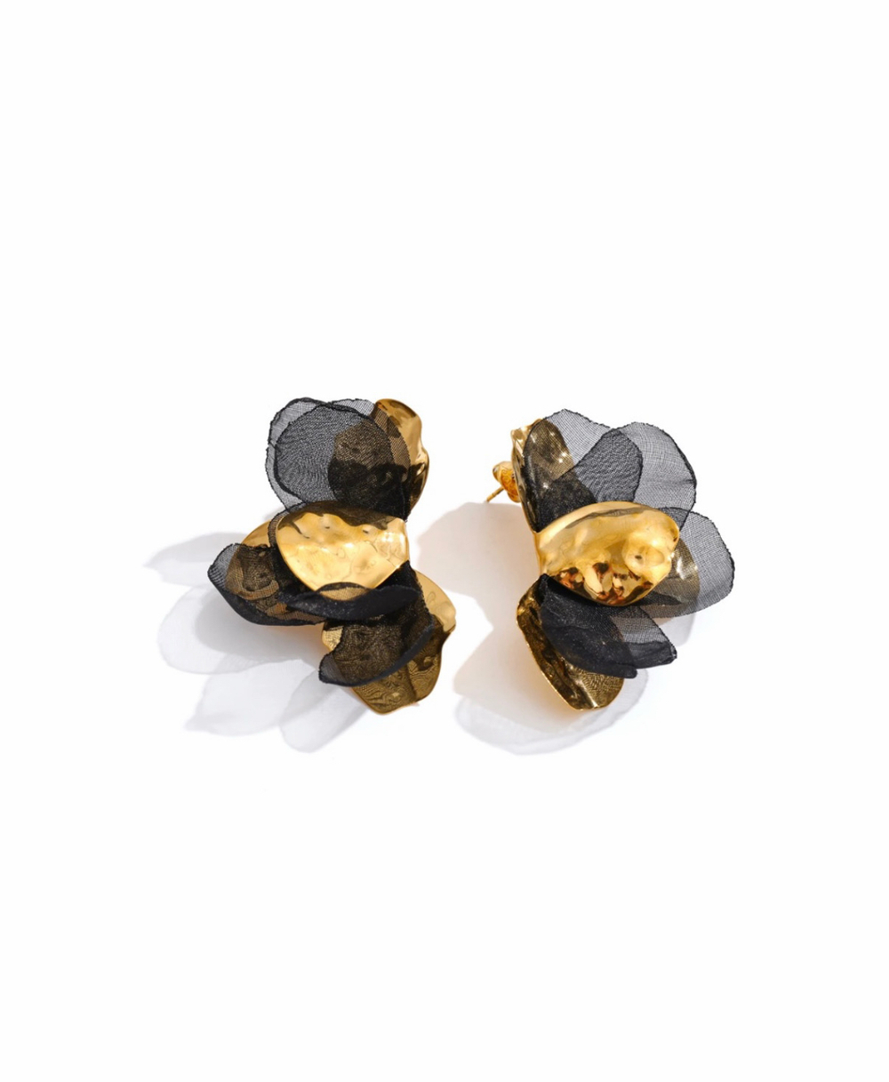 Серьги Dark Orchid gold