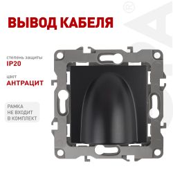 12-6003-05 ЭРА Вывод кабеля, Эра12, антрацит | Эра 12