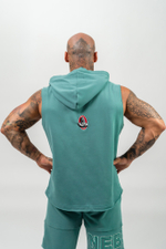Толстовка без рукавов SLEEVELESS HOODIE SWEATSHIRT IRON BEAST 710 Зеленая