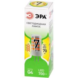 Лампа светодиодная ЭРА GREEN LINE LED G4-JC-7W-830-12V GL 7Вт капсула 12В теплый белый свет G4 | Лампы cветодиодные Капсульные (G4, G9)