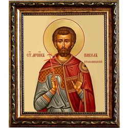 Павел Птолемаидский мученик. Икона на холсте.