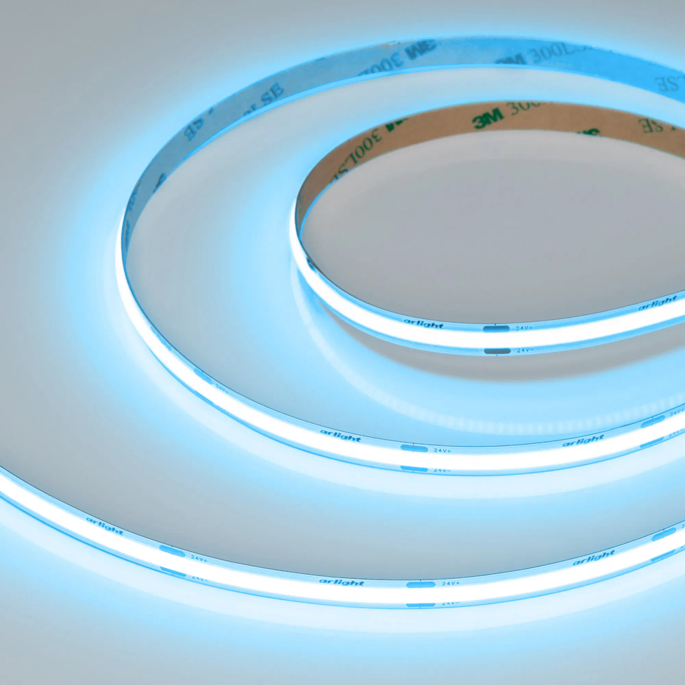 Светодиодная лента COB-X480-8mm 24V Sky Blue (8 W/m, IP20, 5m) (Arlight, -) 047740