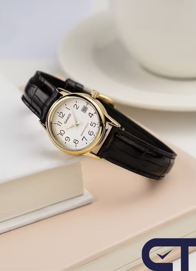 Casio LTP-V002GL-7B — женские часы с кожаным ремешком