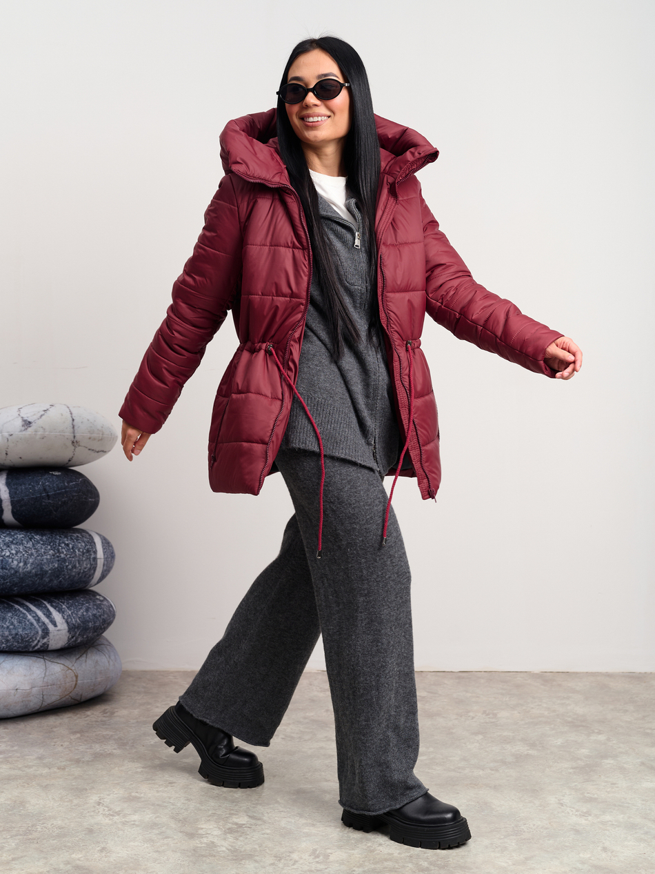 Куртка женская зимняя  "Зефир" бордо