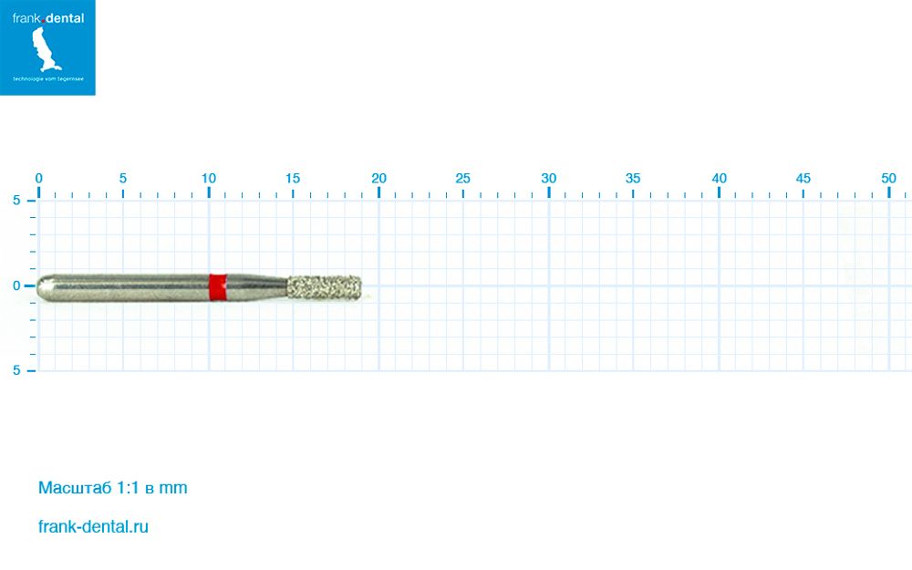 Бор алмазный красный Frank Dental типа FG - D.835.014.F.FG