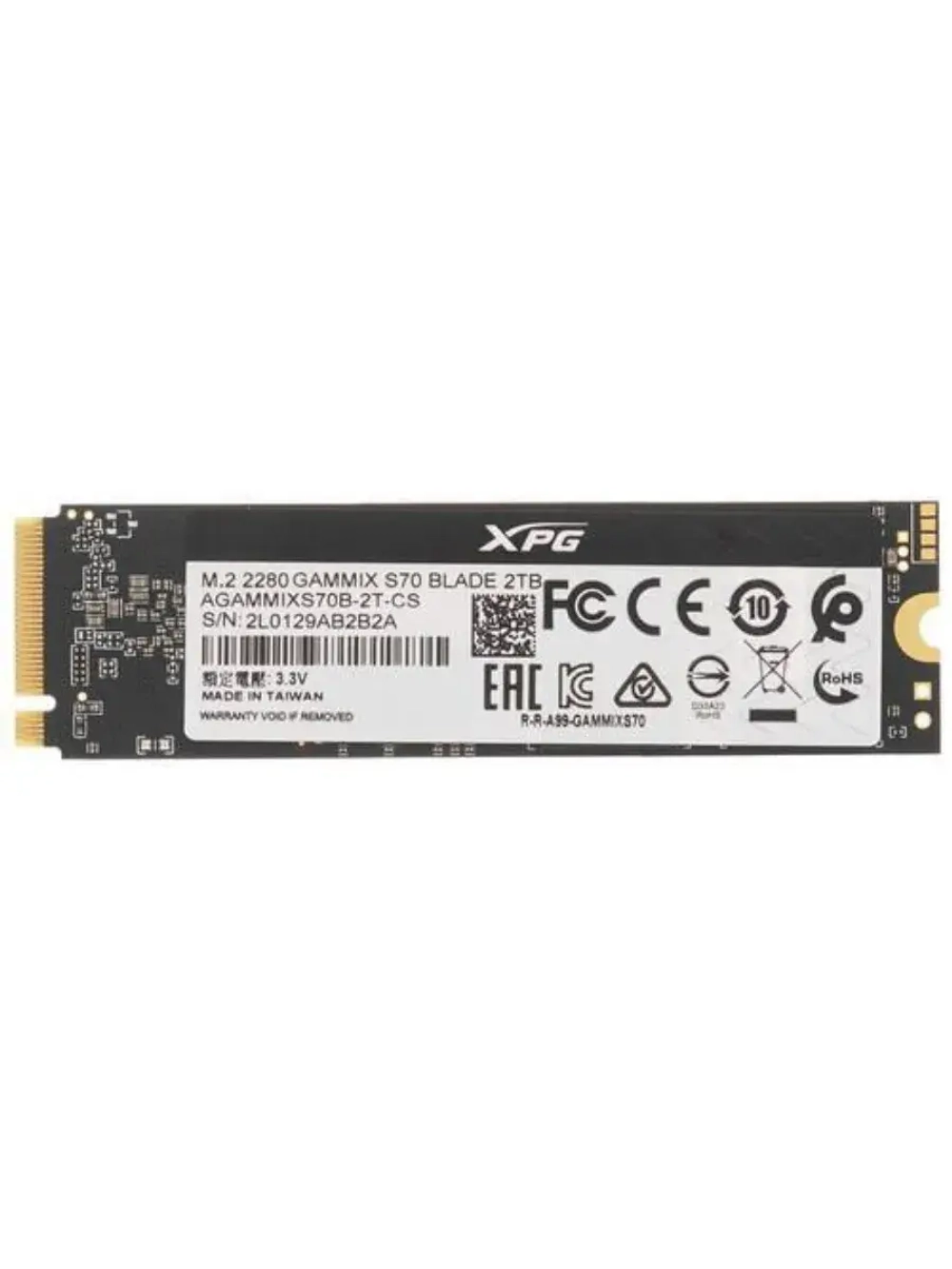 2 ТБ M.2 SSD накопитель XPG BLADE S70 AGAMMIXS70B-2T-CS