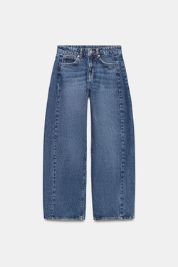 ZARA ДЖИНСЫ Z1975 BARREL С ВЫСОКОЙ ПОСАДКОЙ, ИНДИГО