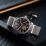 ZEPPELIN Piaget Collection Automatic Mechanical Movement Men"s Watches Watch 40 Coffee Watch Dial Steel Strap