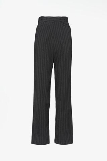 ZARA X JOHN GALLIANO БРЮКИ В ПОЛОСКУ С ПРЯЖКОЙ — LIMITED EDITION, ЧЕРНЫЙ