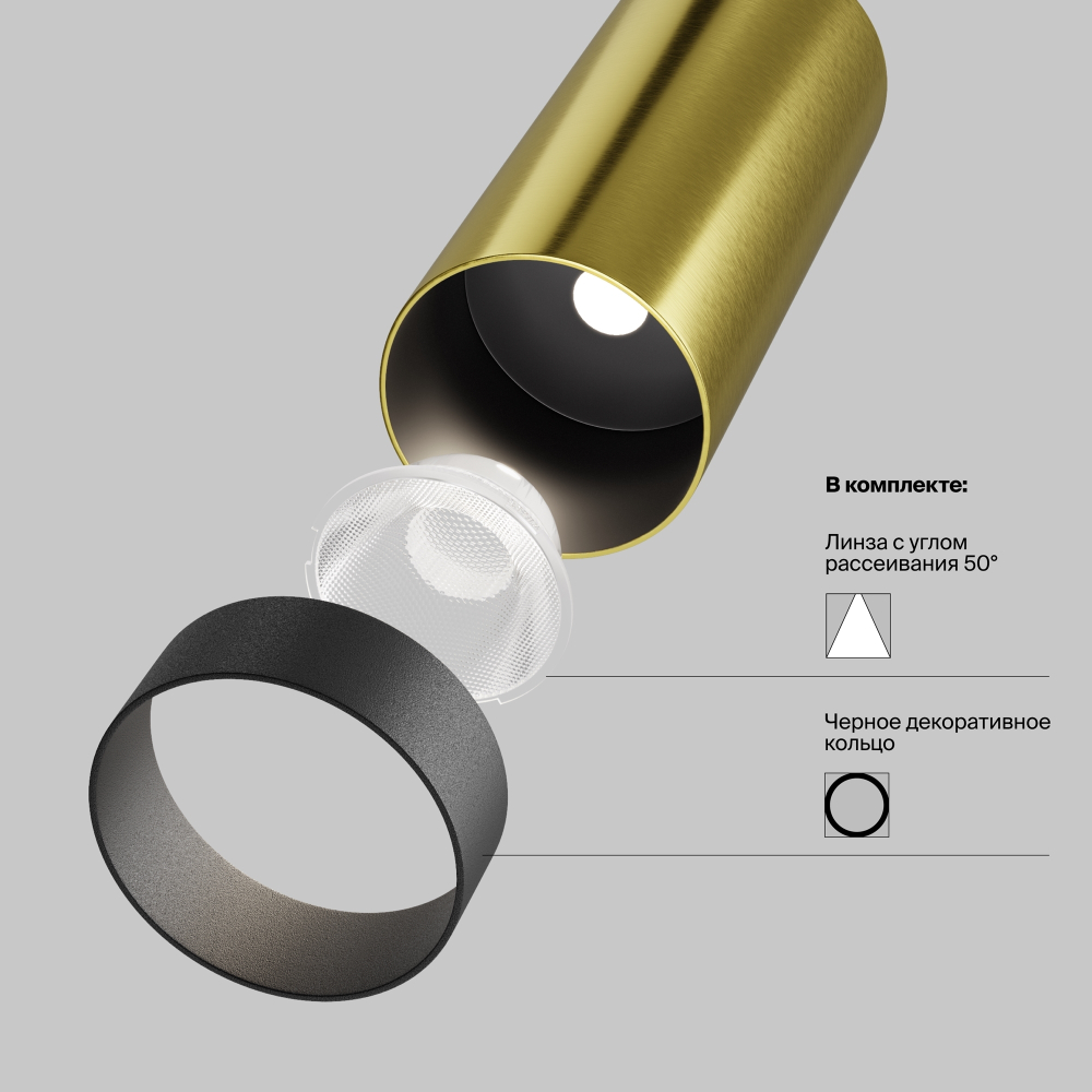 Накладной светодиодный светильник Maytoni FOCUS LED C056CL-L12W2.7K-W-BS