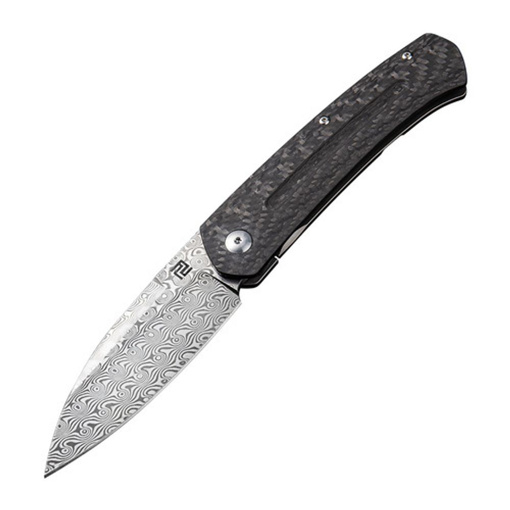 Складной нож Artisan Cutlery Centauri 1839G-DCF, рукоять титан/карбон, клинок дамаск Складной нож Artisan Cutlery Centauri 1839G-DCF, рукоять титан/карбон, клинок дамаск