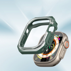 Чехол-бампер с зелеными рамками от Dux Ducis для часов Apple Watch Ultra 1 и 2, 49MM, Tamo Series Case