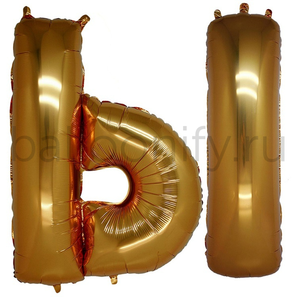 Фольгированная фигура, Буква Ы 100 см Gold
