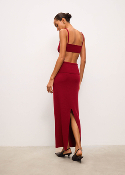 Юбка с баской MOLLY, бордовый