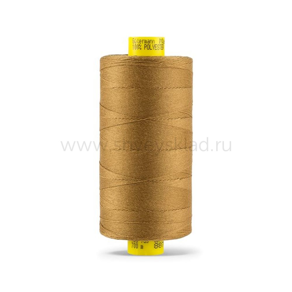 Нитка Gutermann Mara 70 (700 метров), 1 кат., для плотных тканей | 887 бежево-горчичный