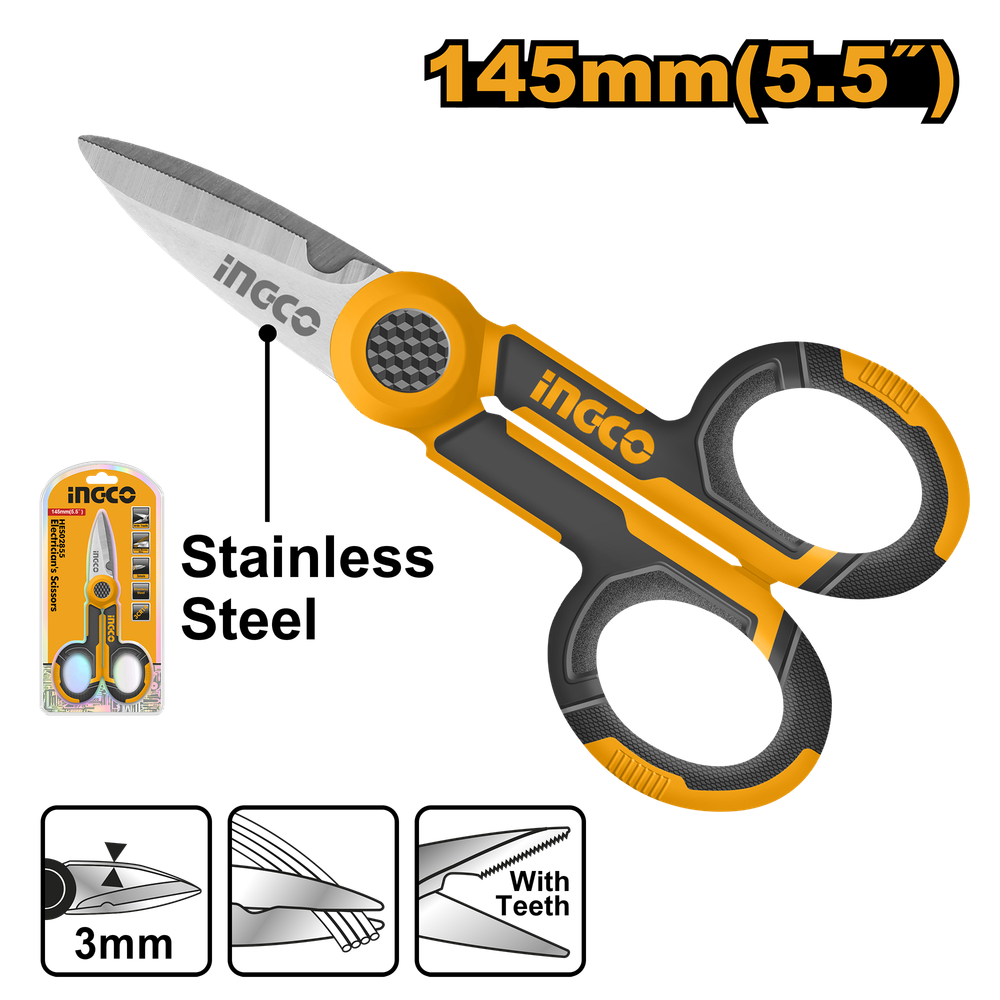 Универсальные ножницы INGCO HES02855 145 мм Универсальные ножницы INGCO HES02855 145 мм