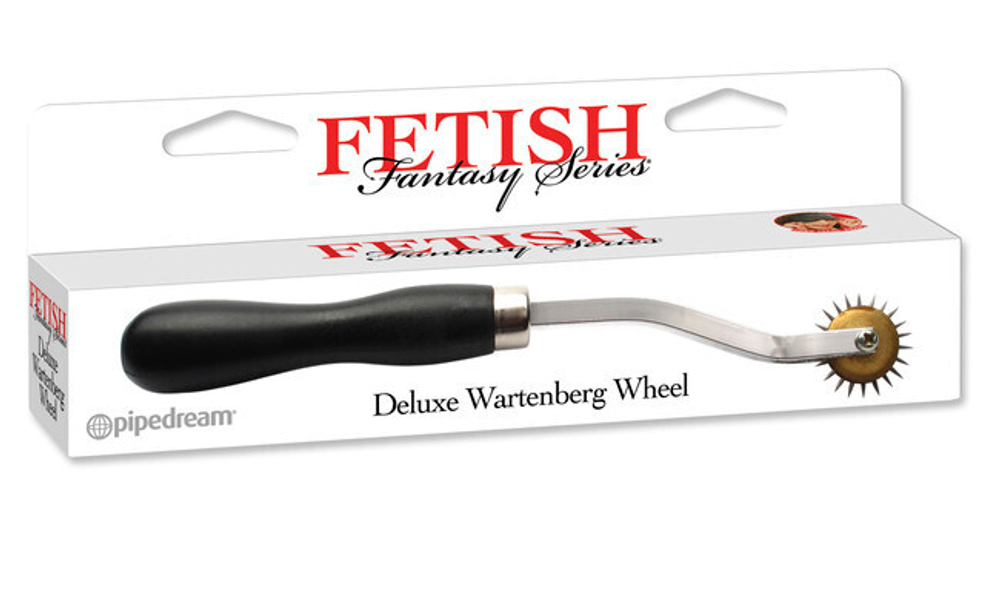 Колесо Вартенберга с острыми шипами Deluxe Wartenberg Wheel (Цвет: черный с серебряным)