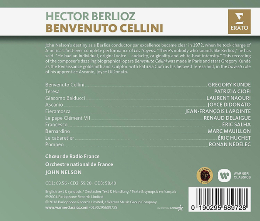 John Nelson / Berlioz: Benvenuto Cellini (3CD)