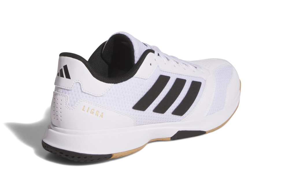 Мужские ботинки для бадминтона/сквоша Adidas Ligra 8 M — cloud white/core black/cloud white