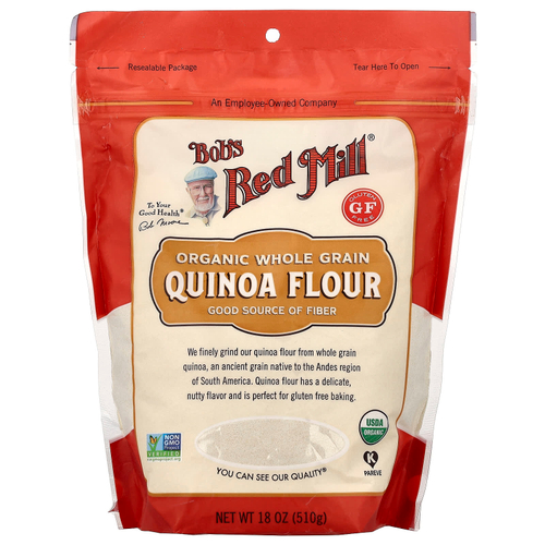 Bob's Red Mill, Органическая цельнозерновая мука из киноа, 510 г (18 унций)