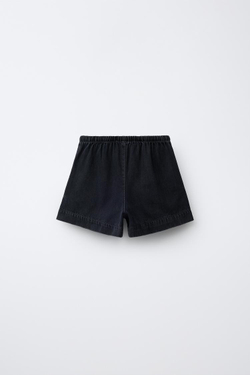 ZARA ДЖИНСОВЫЕ ШОРТЫ, ЧЕРНЫЙ