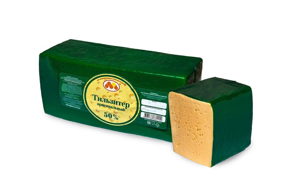 Продукт сычужный с змж Тельзитер 50% брус. ТМ Roshni