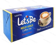 Растворимый кофе Let's Be Mild Gold Coffee Mix, Lotte, Корея, 20 пак.