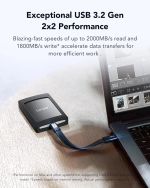 Внешний накопитель Lexar SL500 Portable SSD Magnetic Set 4TB, USB 3.2 Gen 2x2, R/W 2000/1800 МБ/с