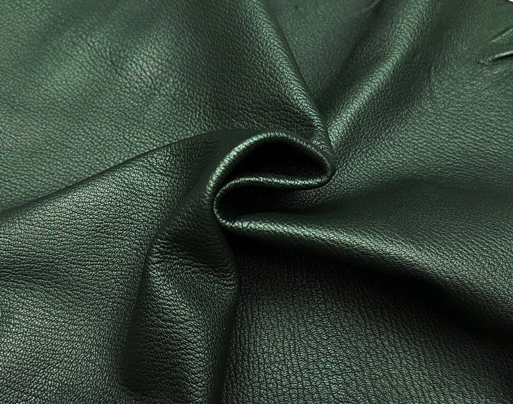 Натуральная козья кожа Amelie British Green зеленая