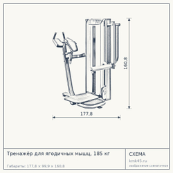 Тренажёр для ягодичных мышц, 185 кг — от 359 000 ₽