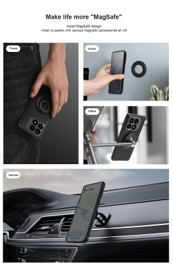 Чехол зеленого цвета от Nillkin для Xiaomi Poco F6 Pro с металлической крышкой и встроенным круглым магнитом MagSafe, серия CamShield Prop Magnetic (Camera-visible Version)