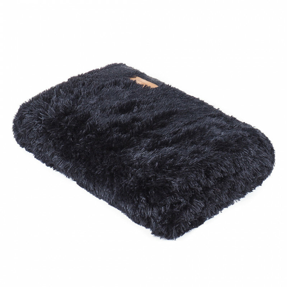 Плед Home Textile "Травка", искусственный мех, черный