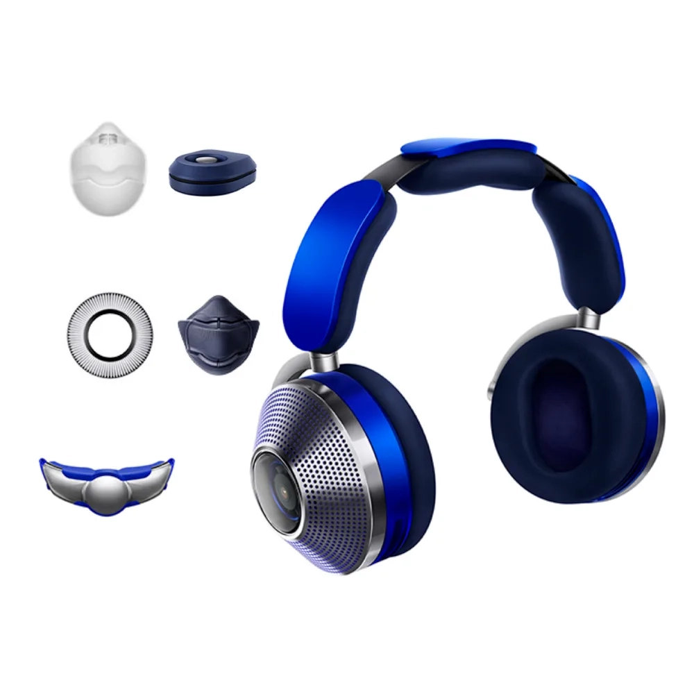 Беспроводные наушники Dyson Zone Absolute+, Ultra Blue/Silver (Синий/Серебристый)