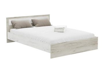ГАРМОНИЯ КР 609 кровать 1,2х2,0 (Крафт)фасад ДУБ КРАФТ БЕЛЫЙ/корпус ДУБ КРАФТ СЕРЫЙ