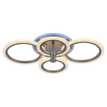 Потолочный светодиодный светильник 8076/4 NKL 72W+7W RGB никель Profit Light