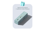 Массажер CleverCare с четырьмя головками Sky Hammer, голубой