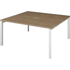 Бенч двойной на 2 рабочих места на металлокаркасе НТМП.П.Б2-160  1600x1496x750 Аргентум-МП