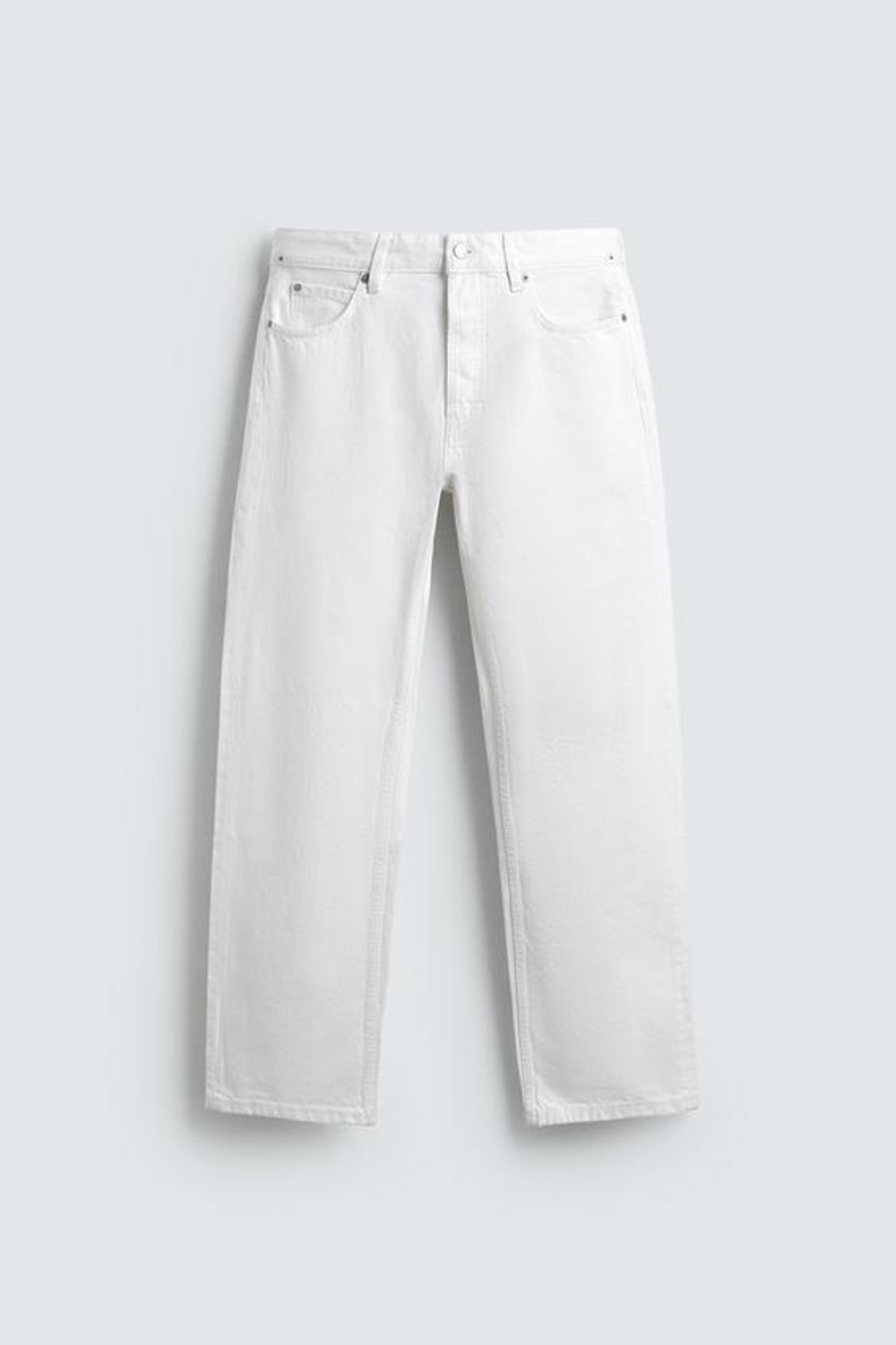 ZARA ДЖИНСЫ REGULAR FIT, БЕЛЫЙ