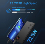 Внешний аккумулятор повербанк чёрный Power Bank 20000mAh 22,5W BASEUS PPADM20S