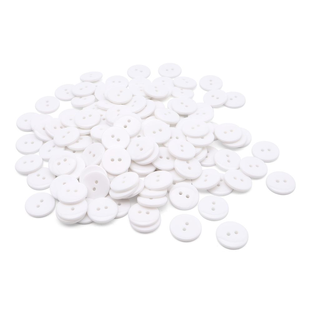 Пуговицы 2 прокола 28L=18 мм, (s.white (белый)), CX-K-22, 144 шт