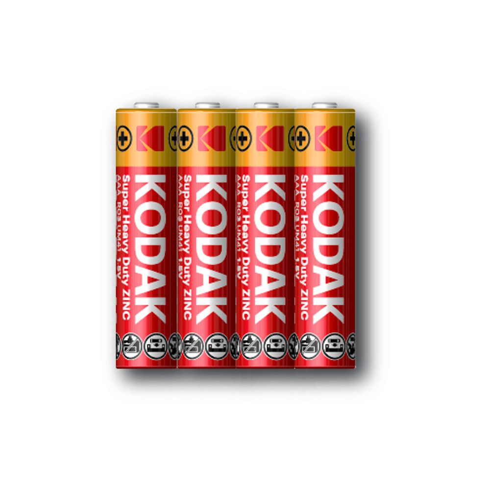 Батарейки Kodak SUPER HEAVY DUTY R03-4S Zinc набор 40шт | Kodak