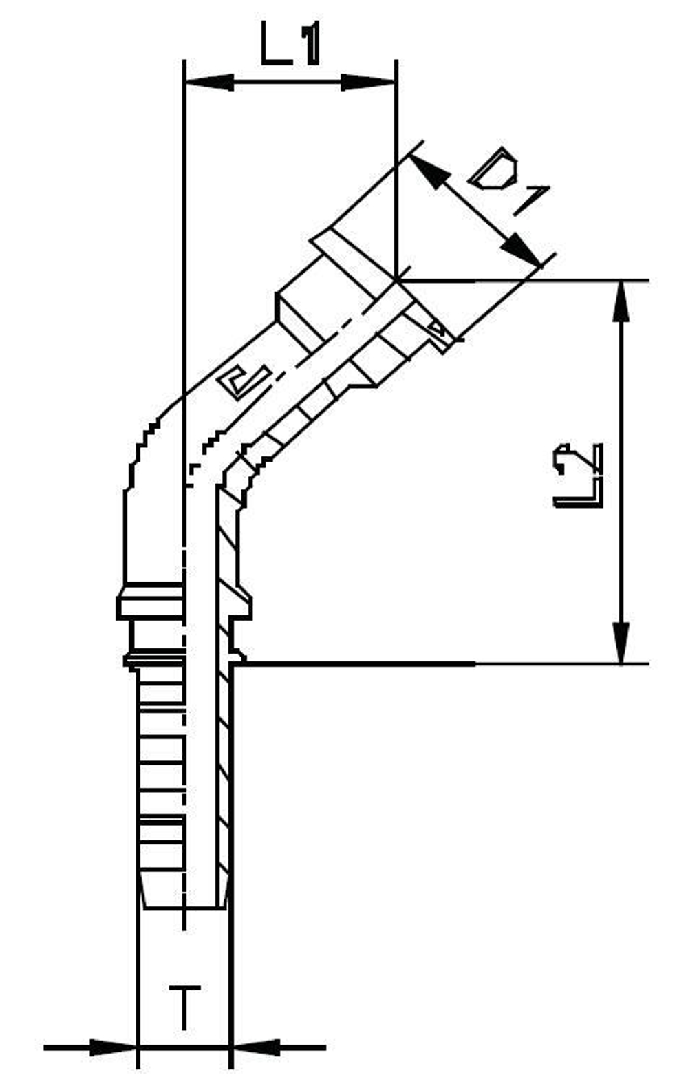 Фитинг DN 38 SFS 1.1/2 63.5 (45)