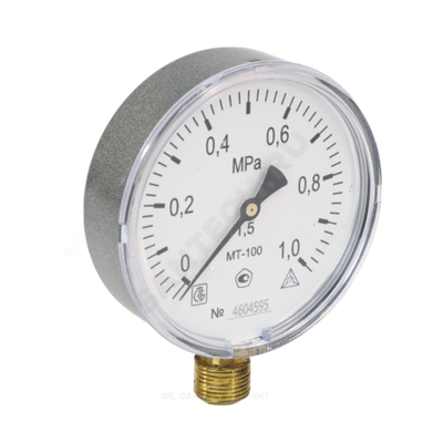 Манометр МТ-100 радиальный Дк100мм 0-0,6 МПа кл.1,5 G1/2" Багория