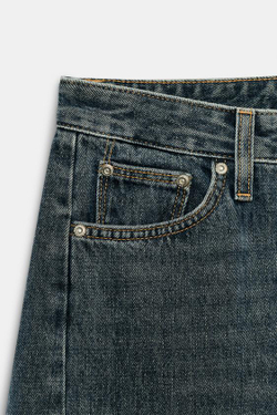ZARA ДЖИНСЫ ZW COLLECTION ANKLE RELAXED СО СРЕДНЕЙ ПОСАДКОЙ, СЕРО-СИНИЙ