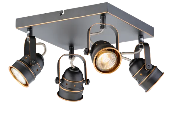 Светильник Sfera Sveta 85936/4C BKGD, 4×15 Вт, золотой и чёрный