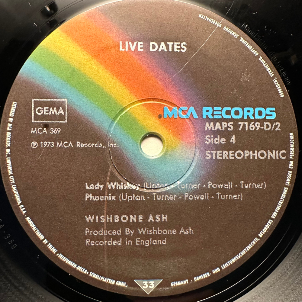 Wishbone Ash - Live Dates 2LP (Германия 1973г.)