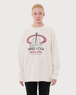 UNDERCOVER x BRIGITTE TANAKA СВИТШОТ БЕЖЕВЫЙ SUPER YOGA