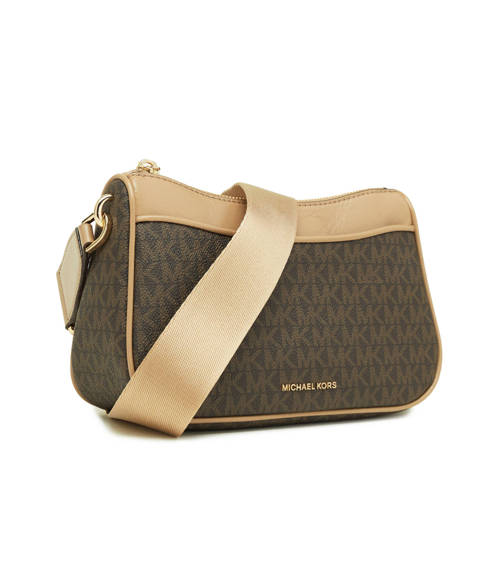 Кожаная сумка через плечо + поясная сумка Michael Kors - коричневый(32F3GJ6C8B)