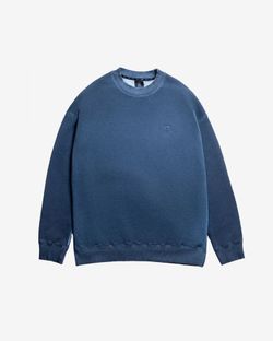 Толстовка garment dye синяя