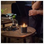 Свеча ароматическая IKEA FRUKTSKOG (ФРУКТСКОГ), Ветивер и герань, Черно-бирюзовый, 20 часов